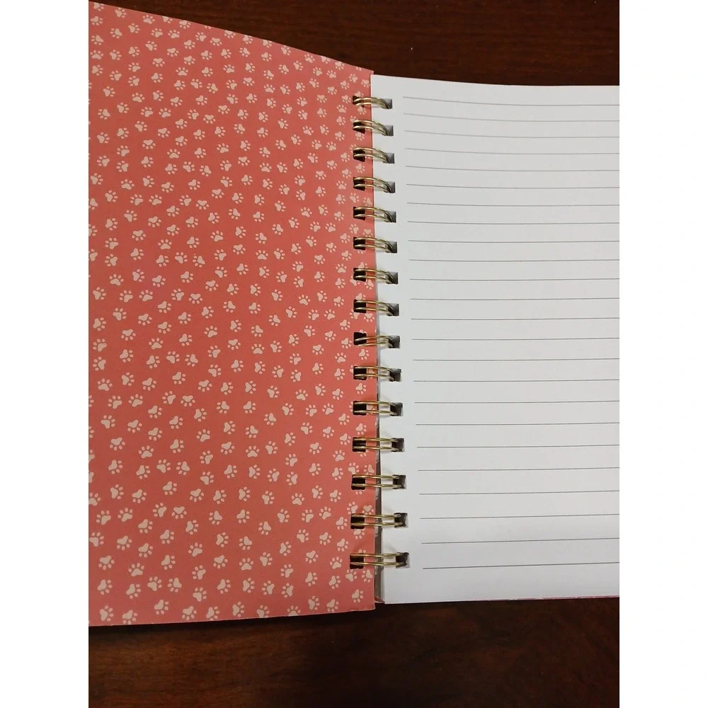 Only My Cat Understands Me Journal Peach Orange Hardcover Medium Spiral Blank
